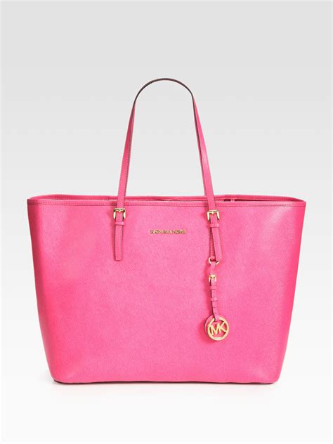 michael kors handbags pink|Michael Kors large pink tote.